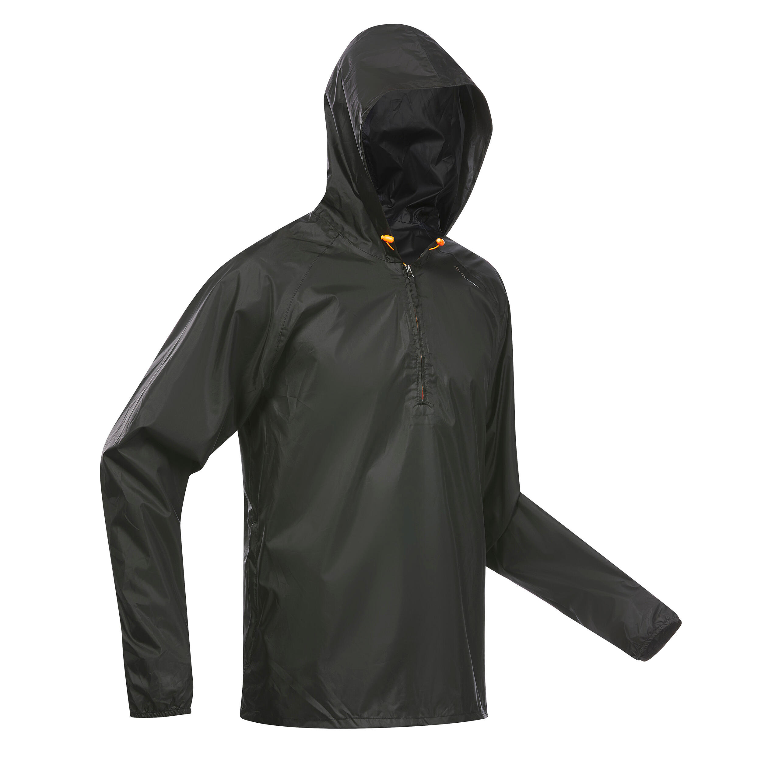 Regenjacke Herren kurzer Reißverschluss Wandern - Raincut schwarz Regenjacke Herren kurzer Reißverschluss Wandern - Raincut schwarz