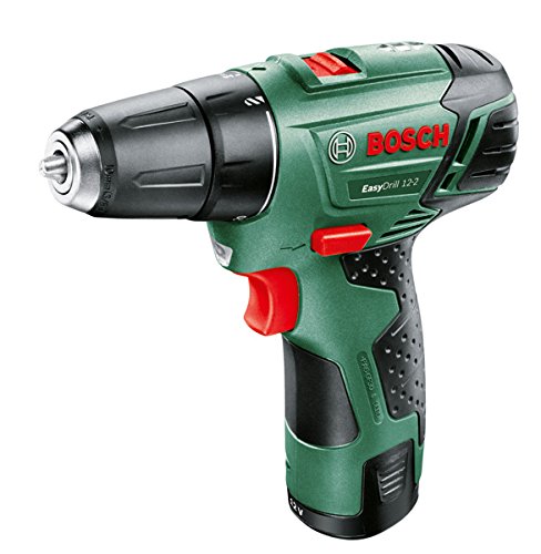 Bosch Akkuschrauber EasyDrill 12-2 (Akku, Ladegerät, Doppelschrauberbit, Koffer (12 V, 2,5 Ah, 20 mm Bohr-Ø in Holz))