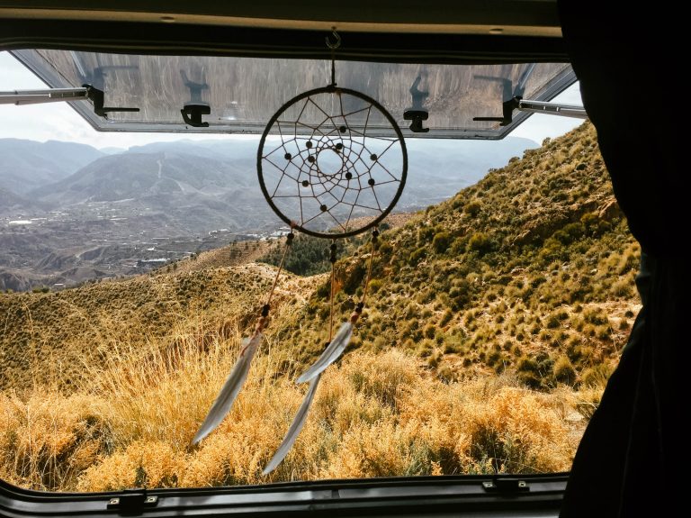 Aussicht aus dem Fenster in der Sierra Nevada