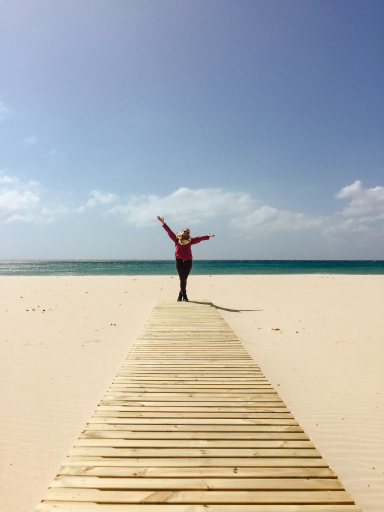 Michelle am Strand von Tarifa