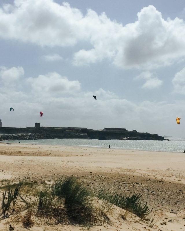 Kiter am Strand von Tarifa
